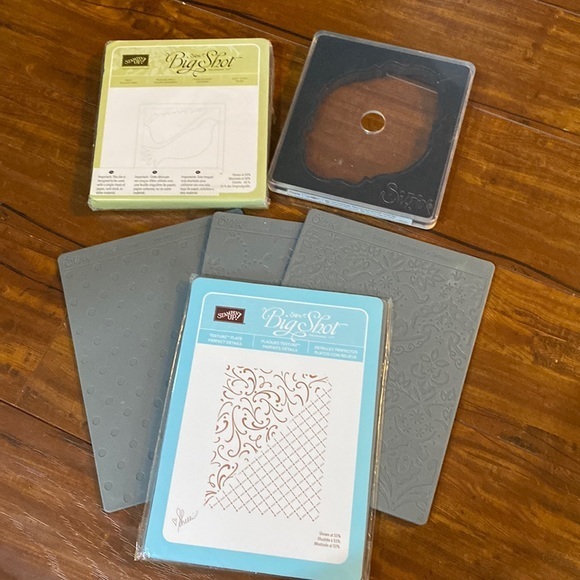 Sizzix x‎ Stampin’ Up die & texture plate lot 6 items - Picture 1 of 8